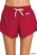 Soft Woven Lined Shorts With Zip Coin Pocket