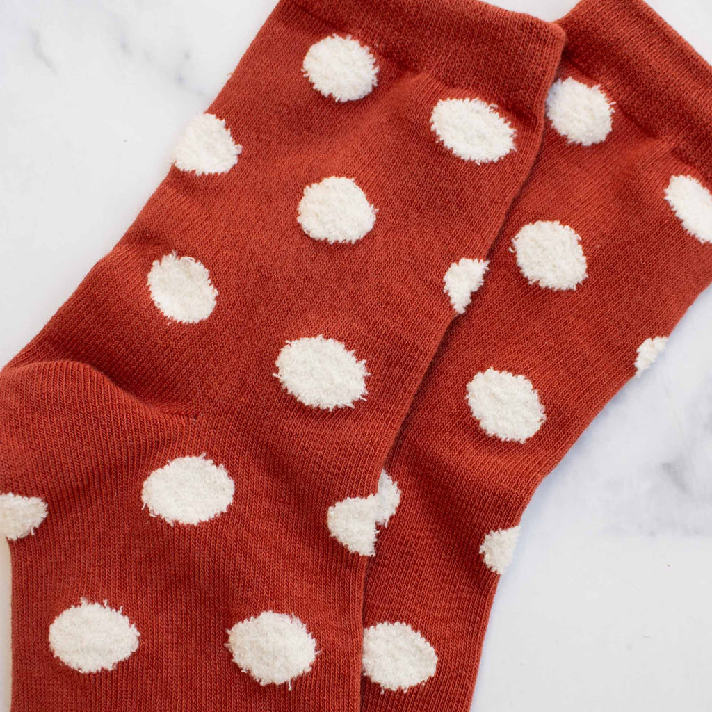 Women's Polka Dots Puff Casual Socks … Premium