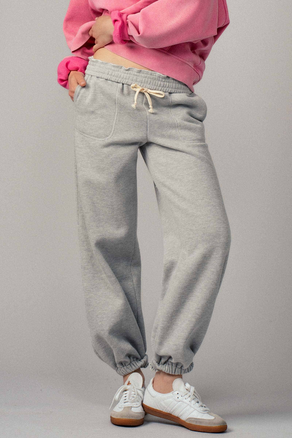 Elastic Drawstring Cotton Sweatpant