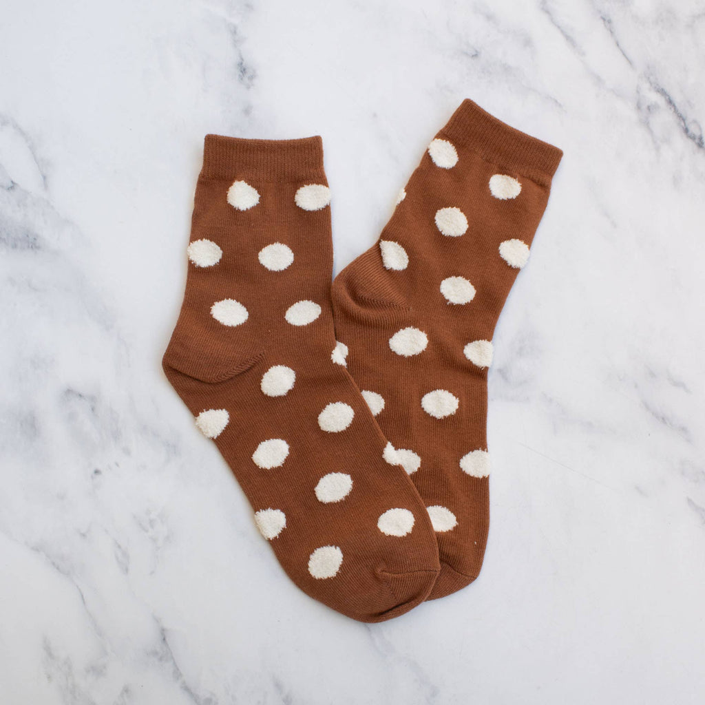 Women's Polka Dots Puff Casual Socks … Premium