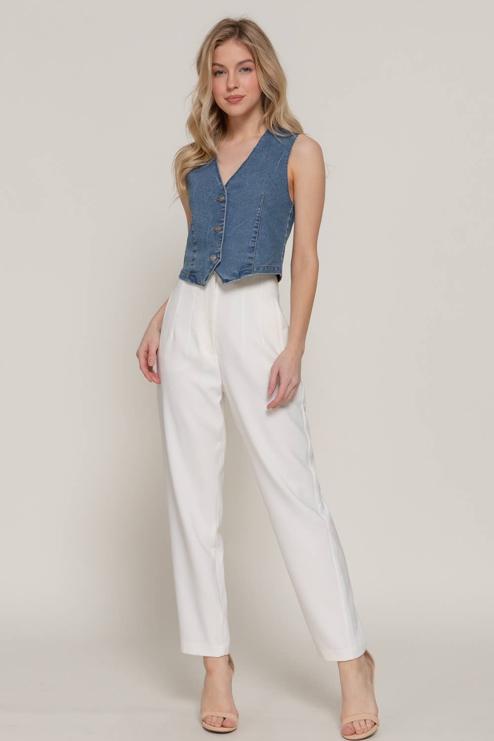 Stretch Denim Vest
