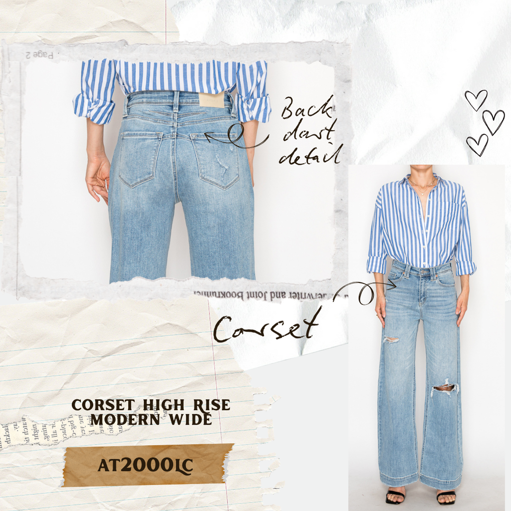 Corset Ultra High Rise Modern Wide Jeans … PREMIUM