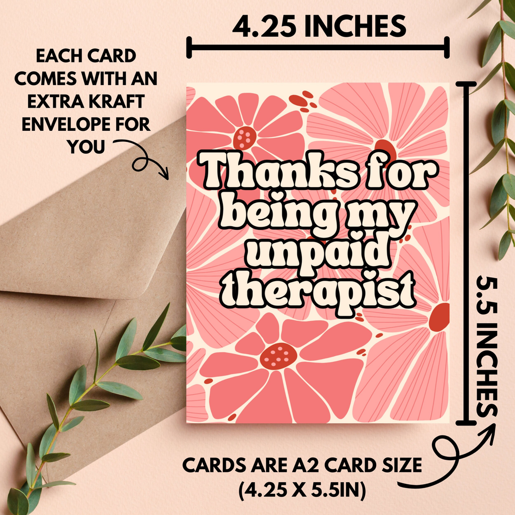 Funny Thank You Card for Friend, Thanks Card for Friend