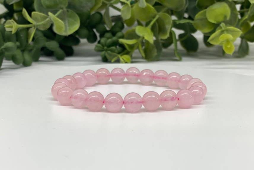Rose Quartz Stretchable Bracelet 8mm