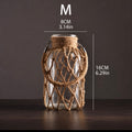 Jute Glass Lantern Vases