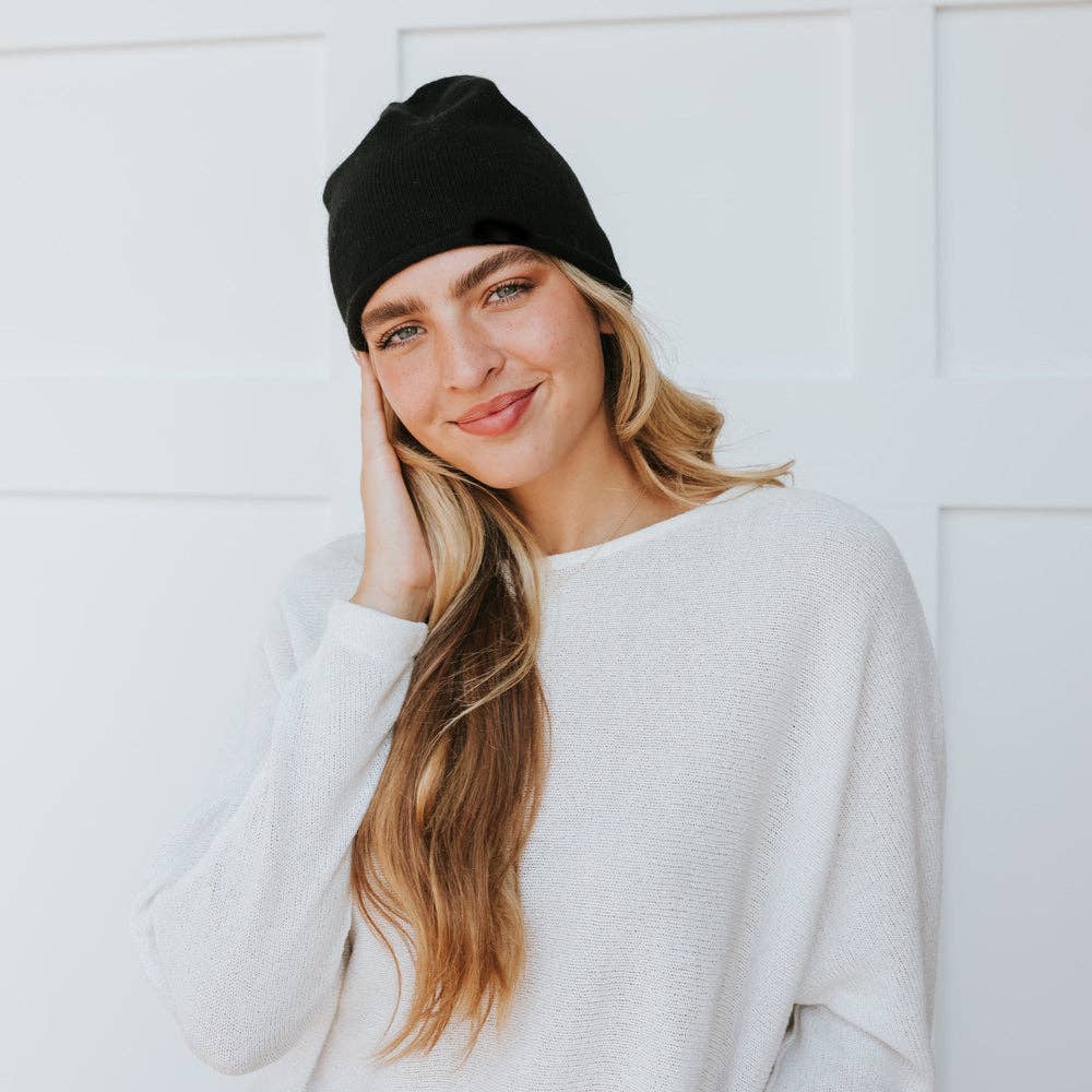 Rolled Edge, Cashmere Beanie Wholesale