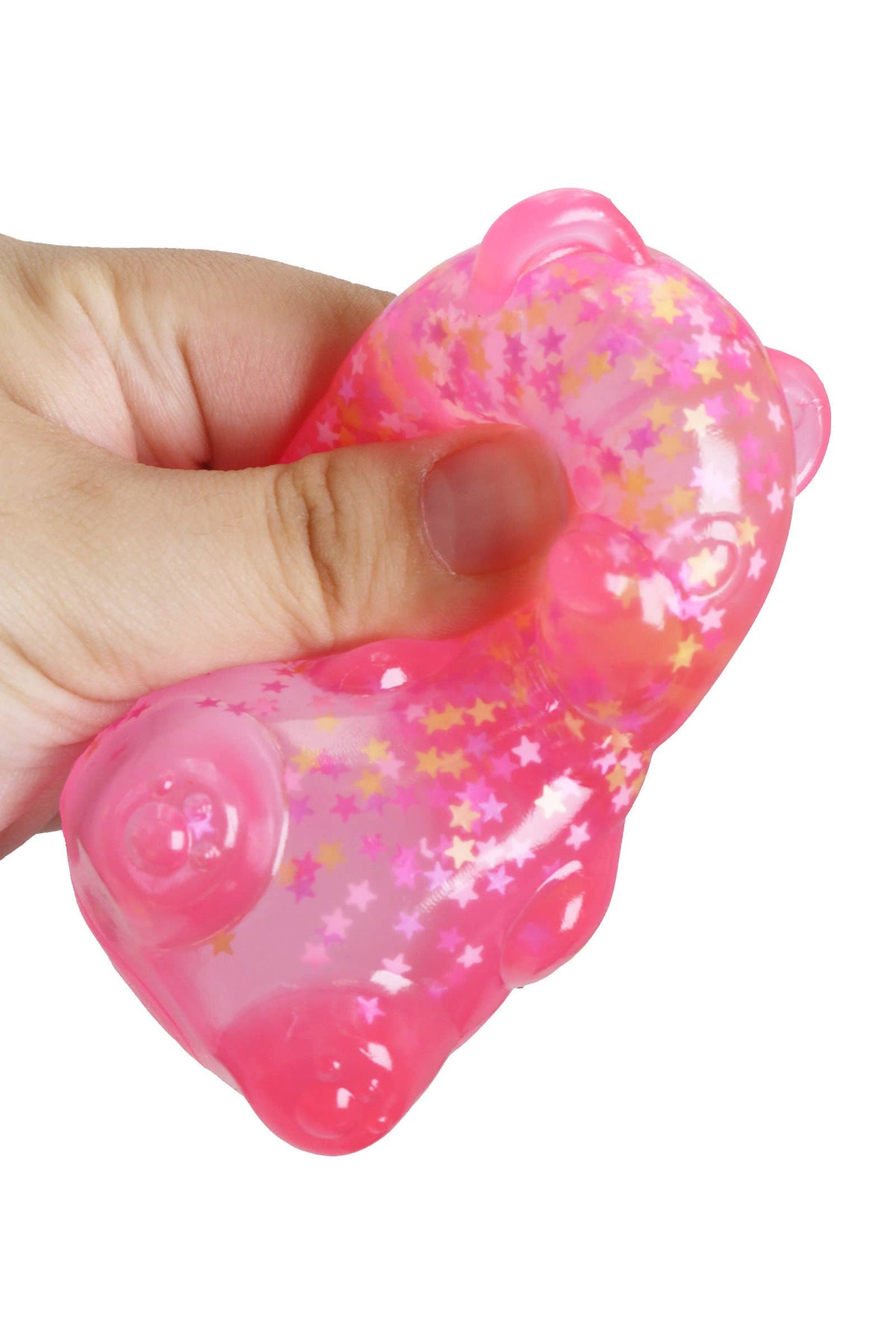 Star Confetti Teddy Bear Thick Maltose Putty Filled Squishy