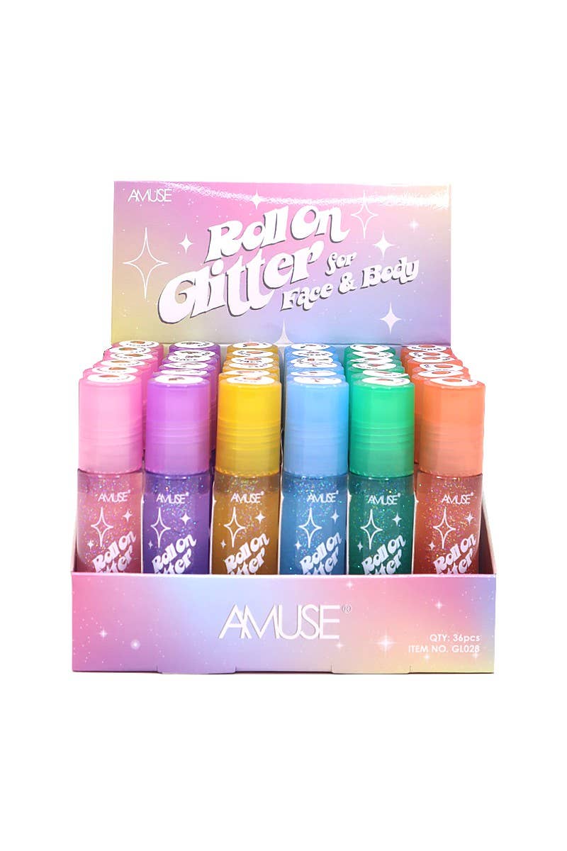 Amuse GL028 Roll on Shimmer Glitter for face & Body - 36 pcs