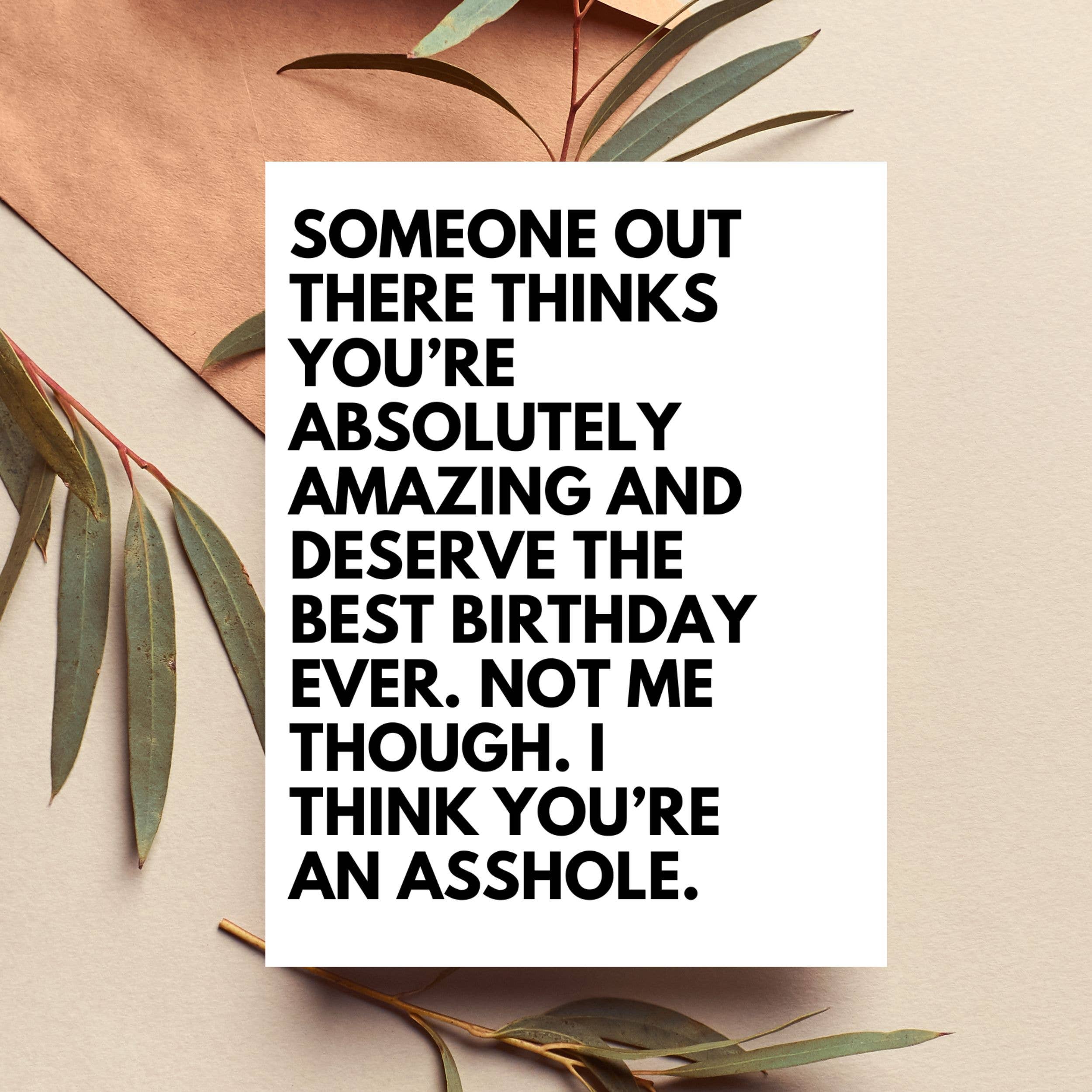 Rude Insult Birthday Card