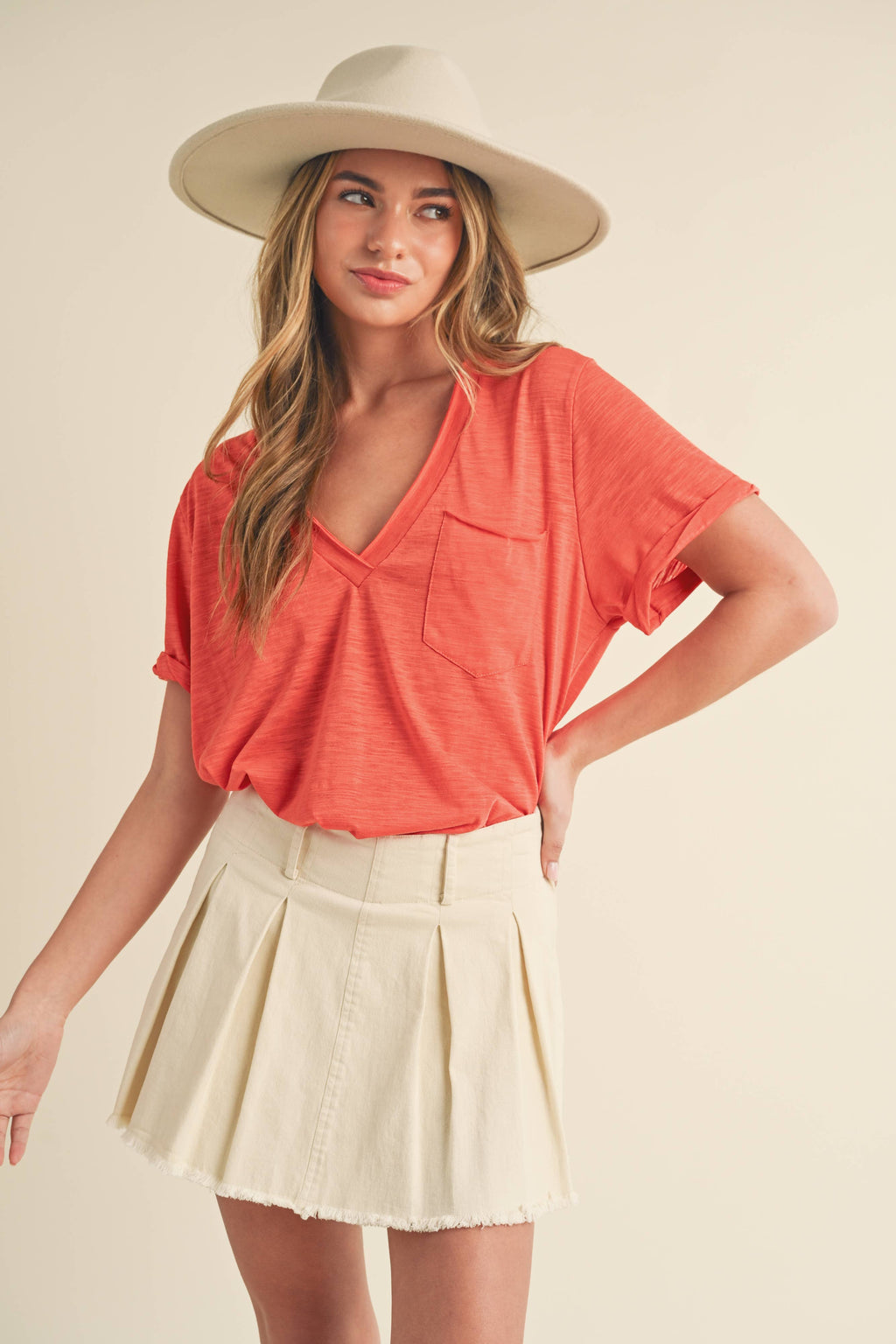 V-Neck Short Sleeve
