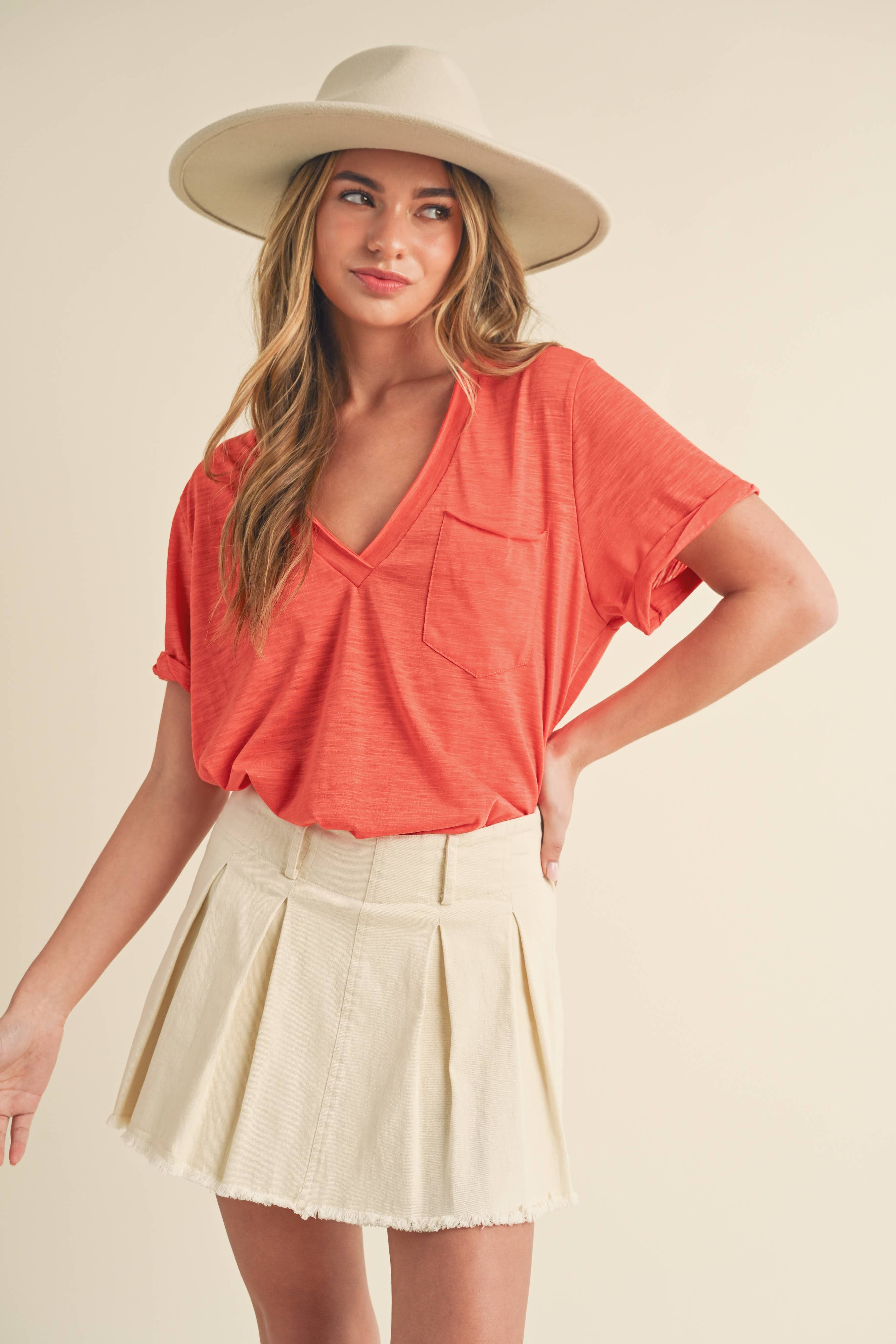V-Neck Short Sleeve