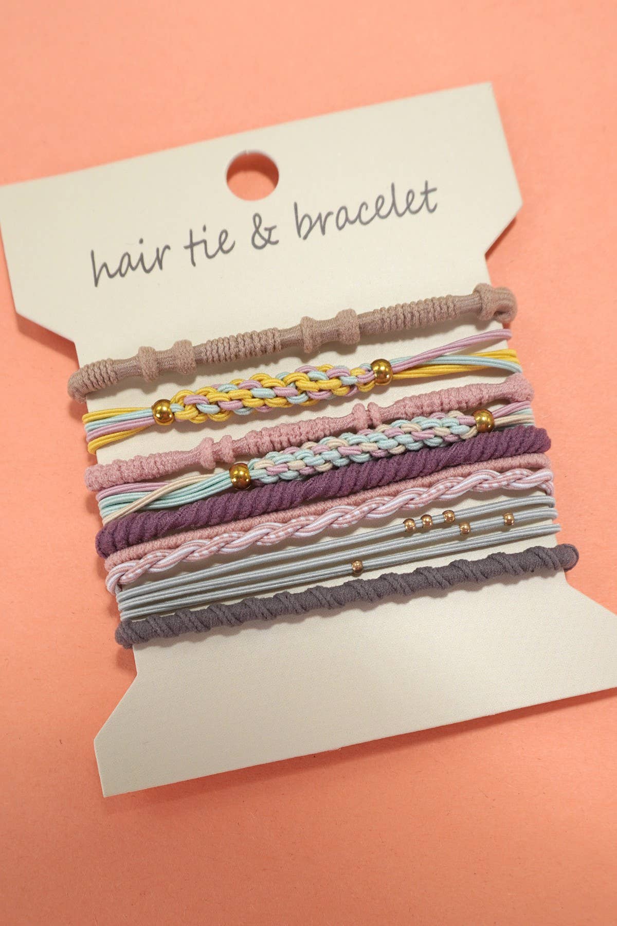 Boho Multi-Style Hair Tie Bracelet Set