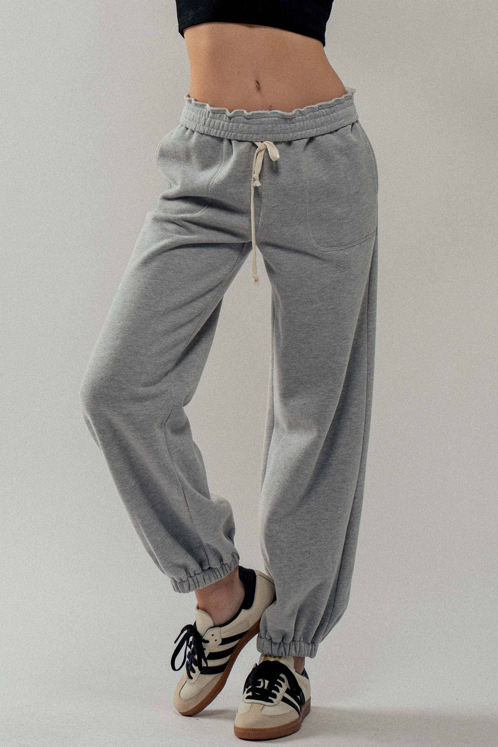 Elastic Drawstring Cotton Sweatpant