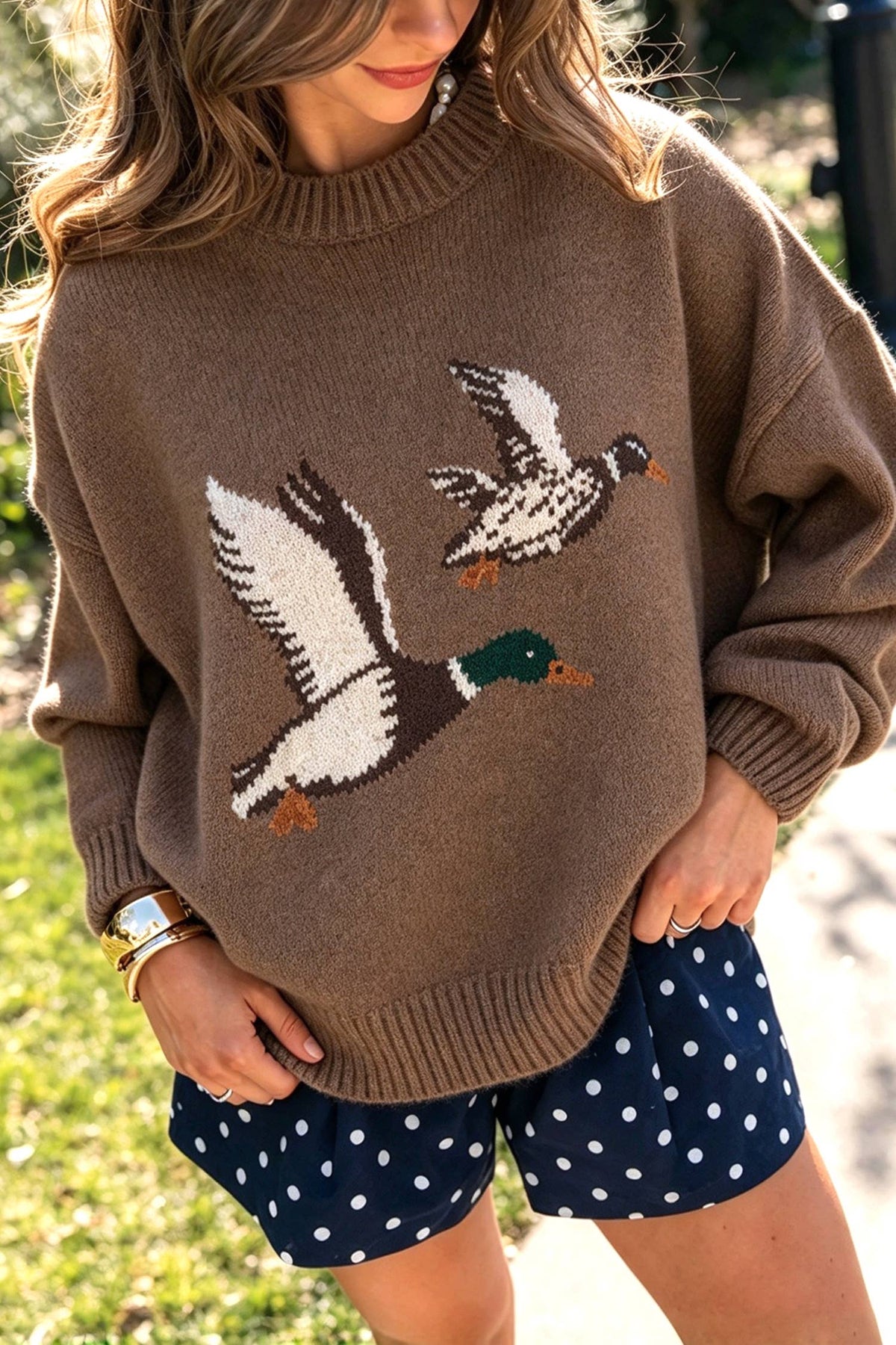 Flying Mallard Knit Sweater