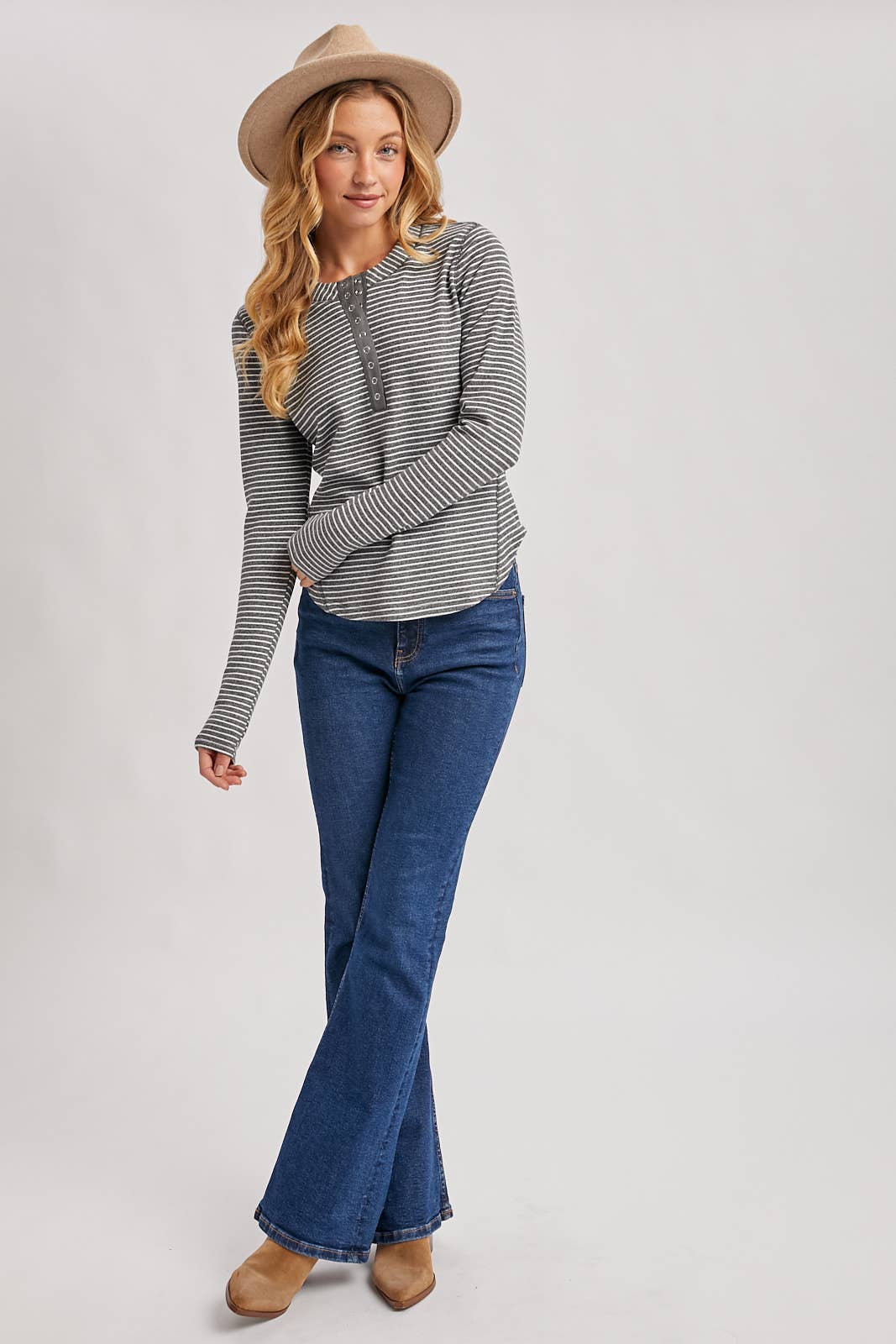 Striped Knit Long Sleeve