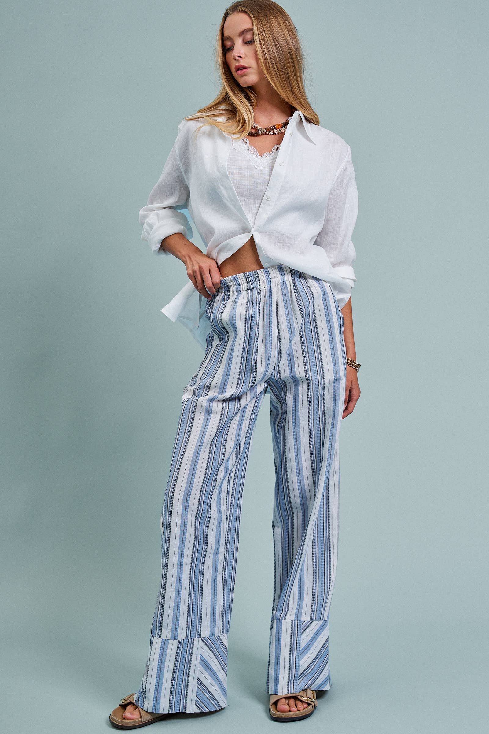 Linen Long Sleeve Button-Down Shirt
