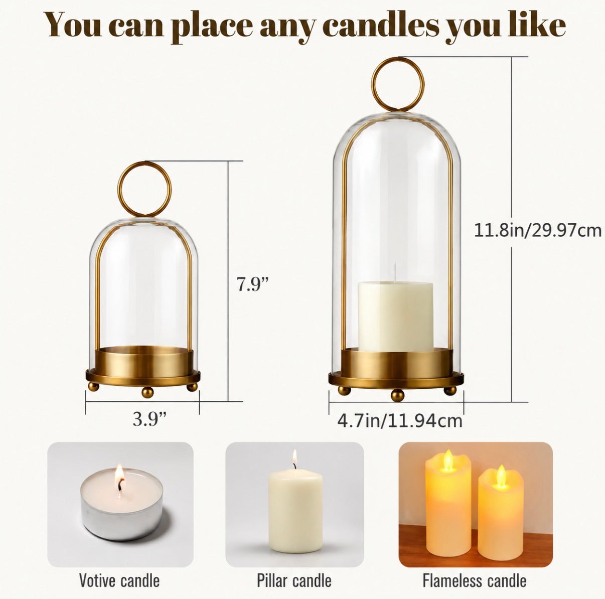 Elegant Glass Lantern (indoor/outdoor)