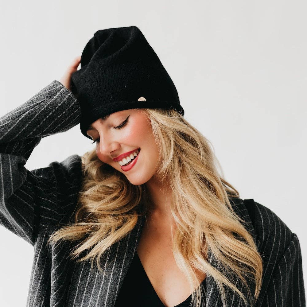 Rolled Edge, Cashmere Beanie Wholesale