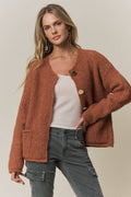 Gold Button Knit Cardigan