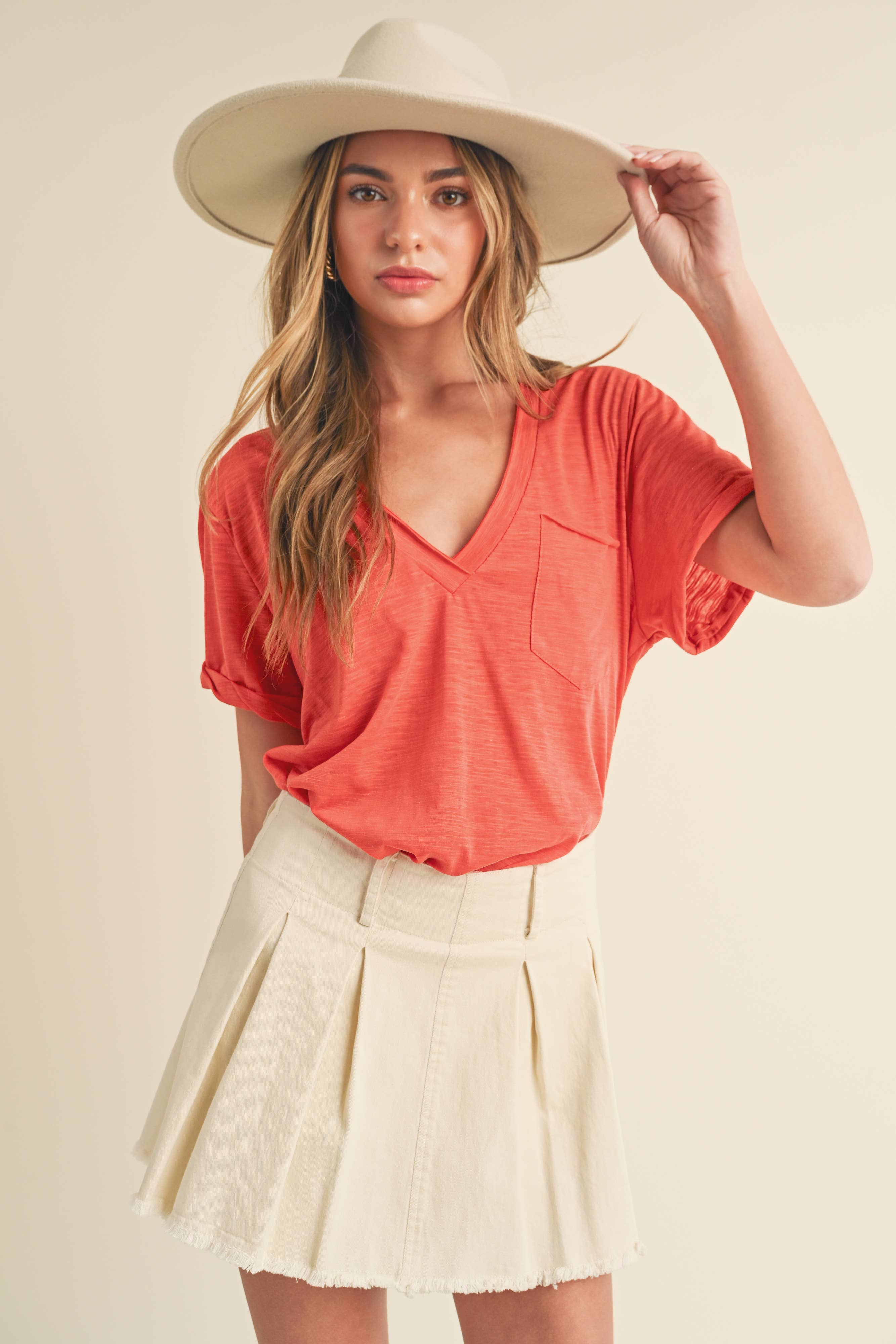V-Neck Short Sleeve