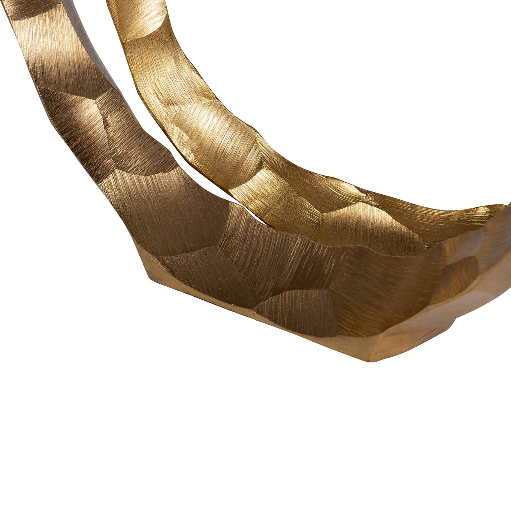 Decorative Rings - Gold Metal Hammered, 14/16 in.
