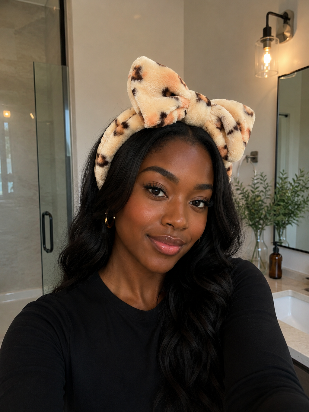 Leopard Print Shower Headwrap