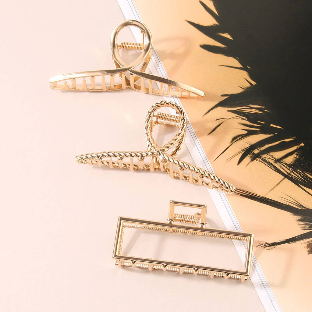 Gold Metal Hair Claws