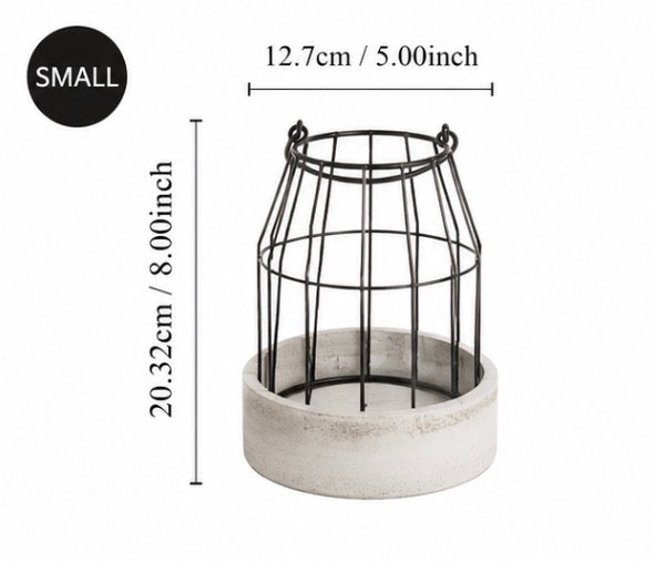 Iron Lantern Candle Holder