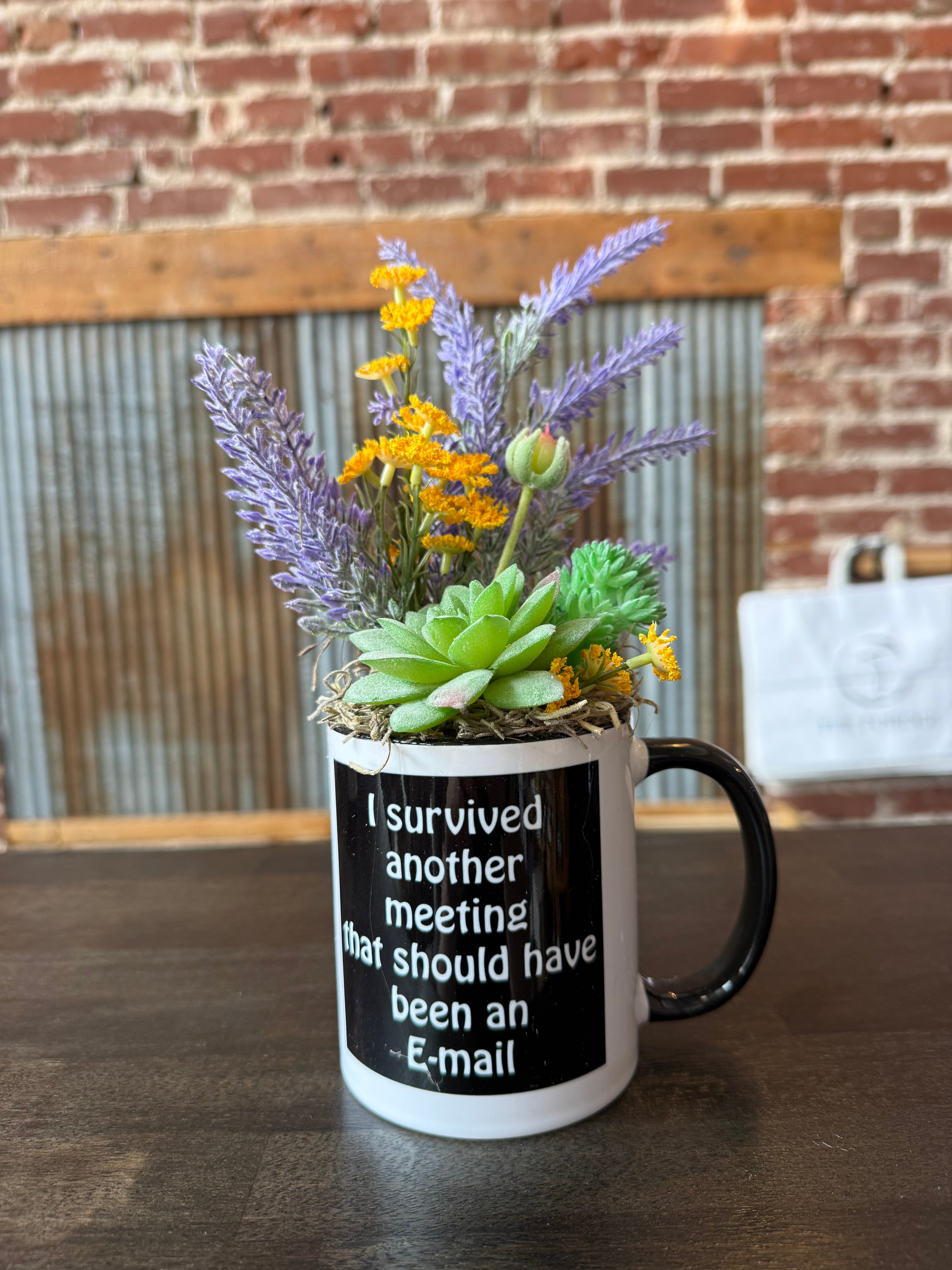 Faux succulents