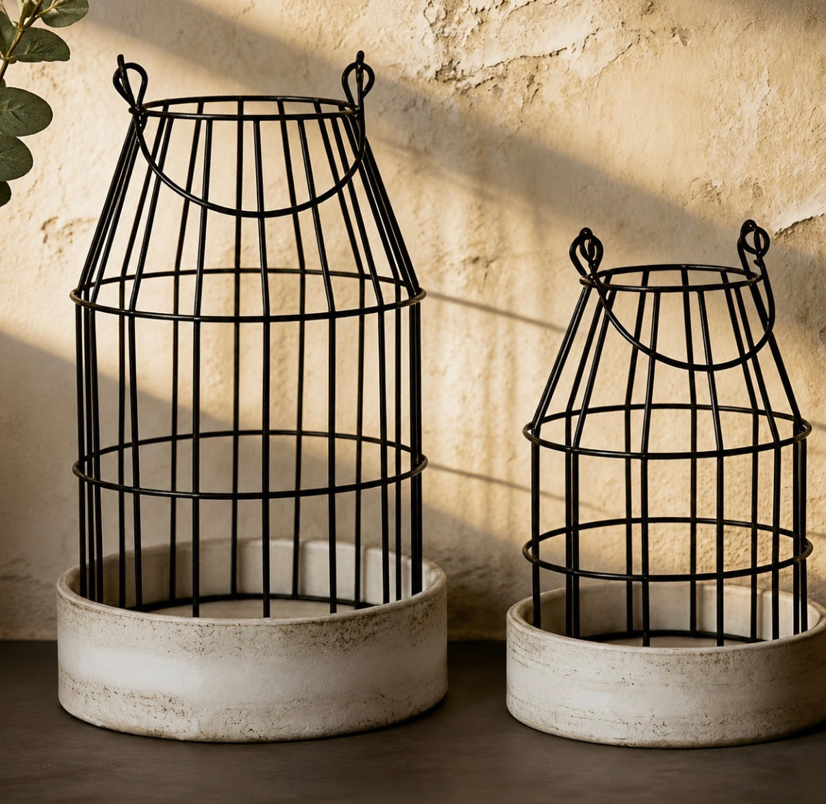 Iron Lantern Candle Holder