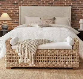 Rattan Ottoman Bench
