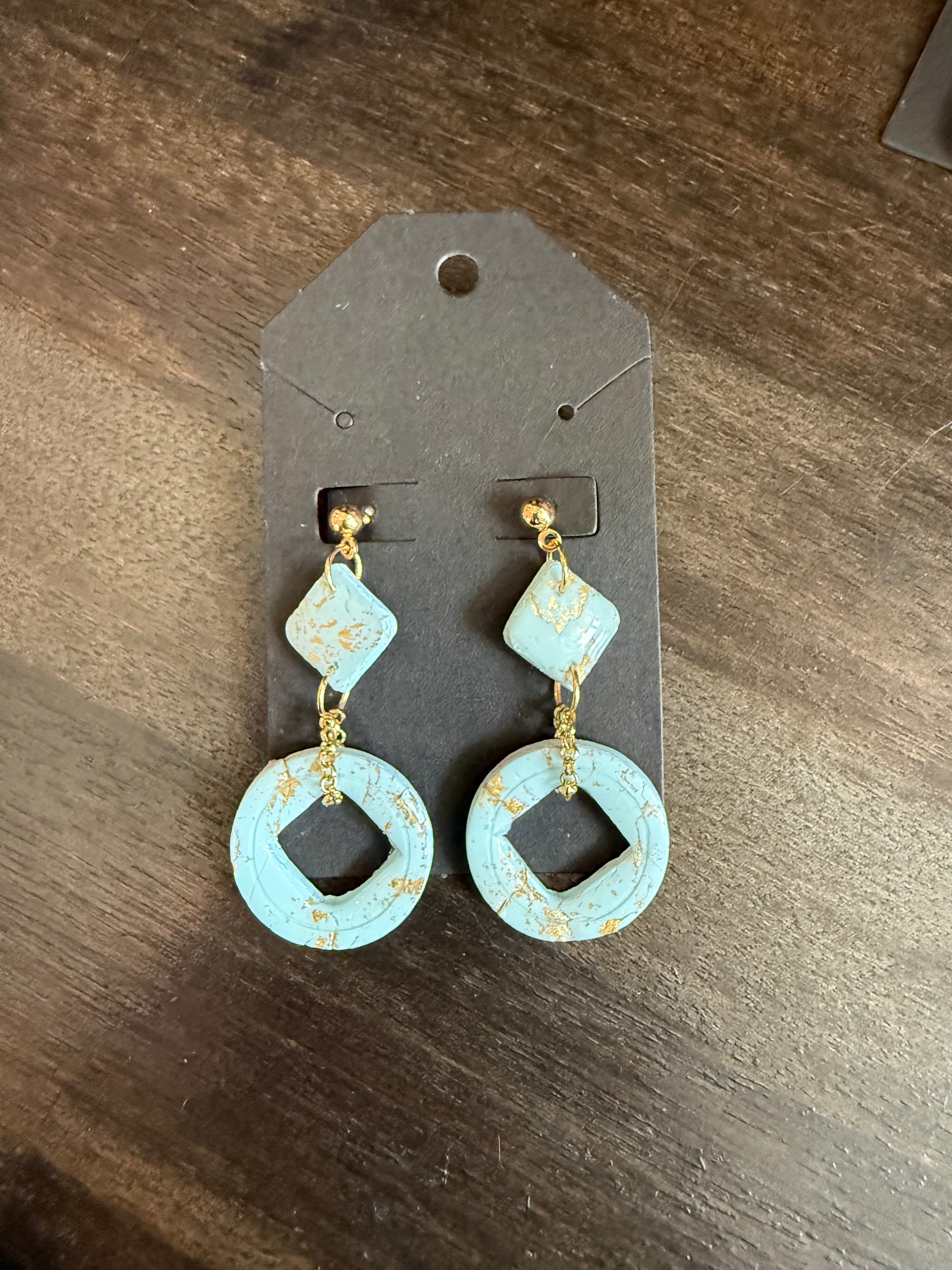 Handcrafted Clay & Resin Earrings by Quinn & Clay