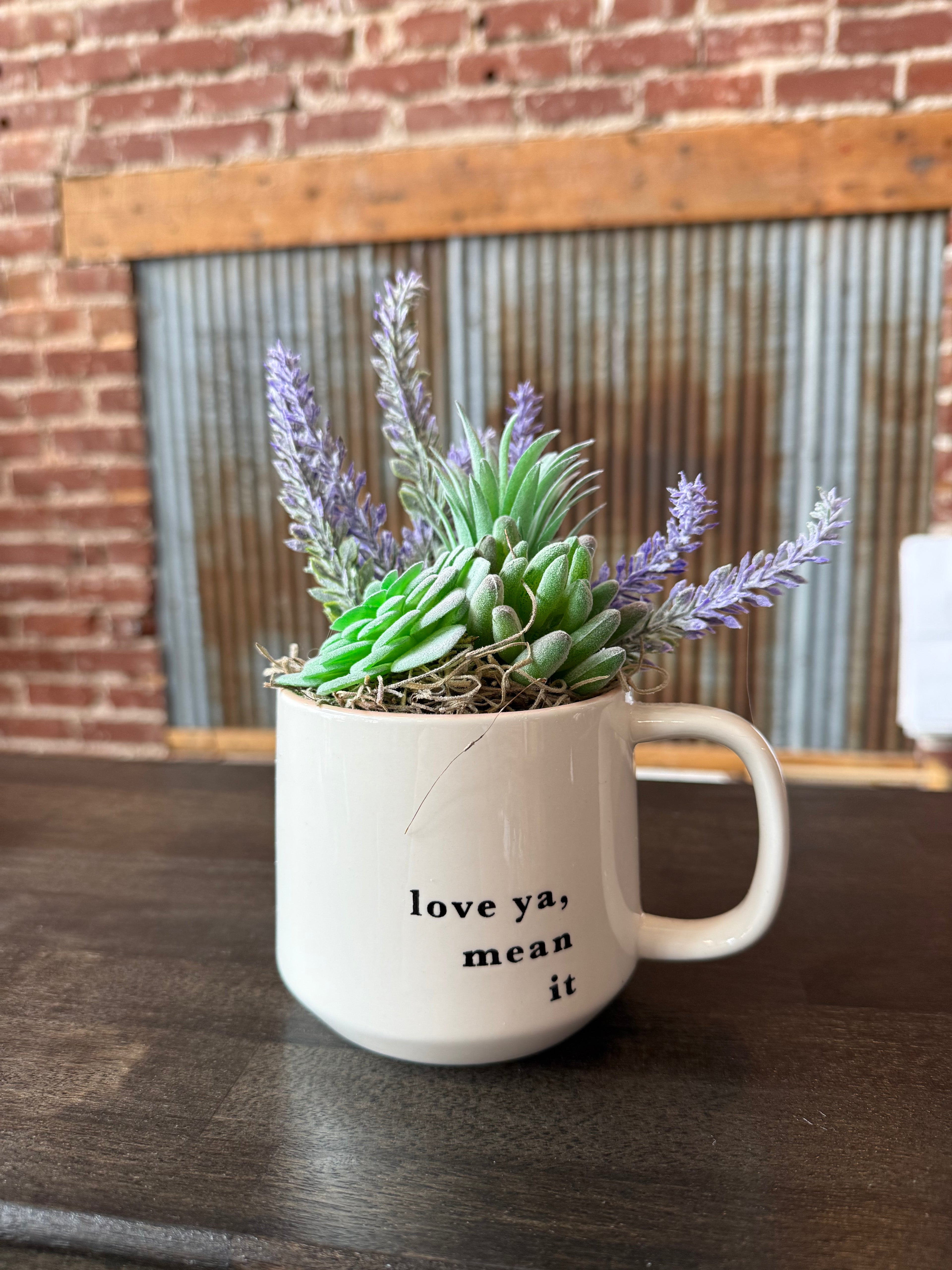 Faux succulents