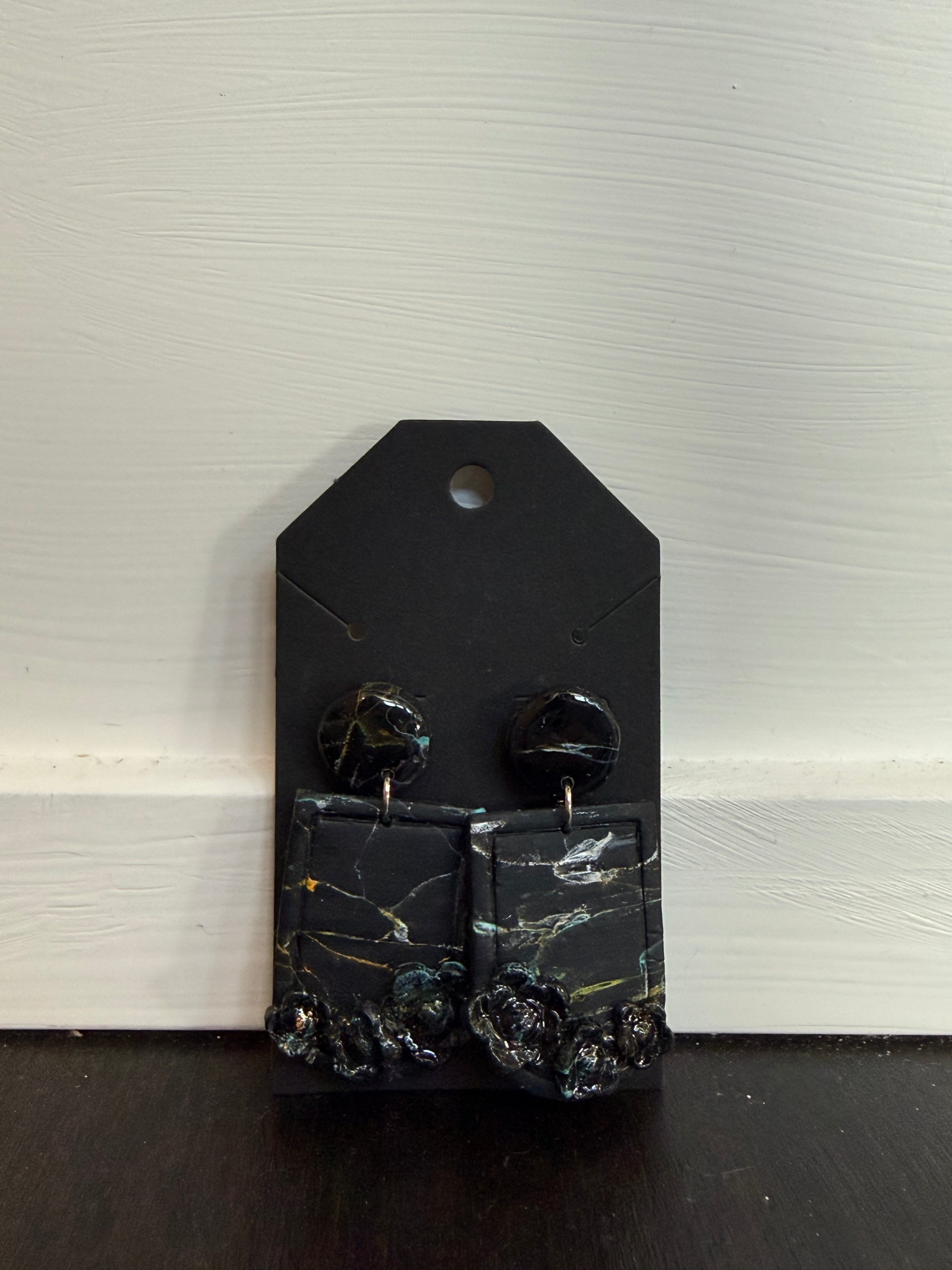 Handcrafted Clay & Resin Earrings by Quinn & Clay