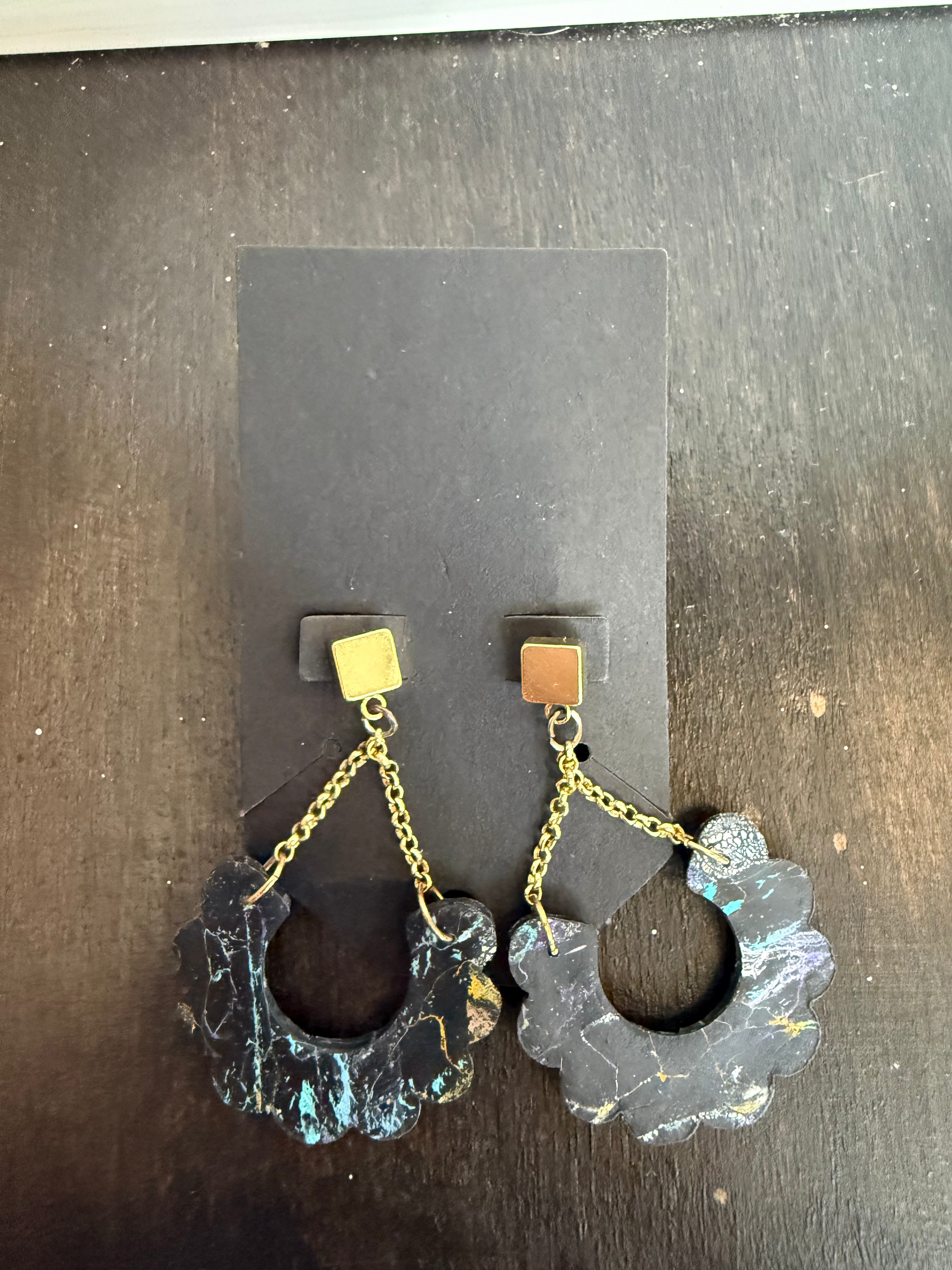 Handcrafted Clay & Resin Earrings by Quinn & Clay