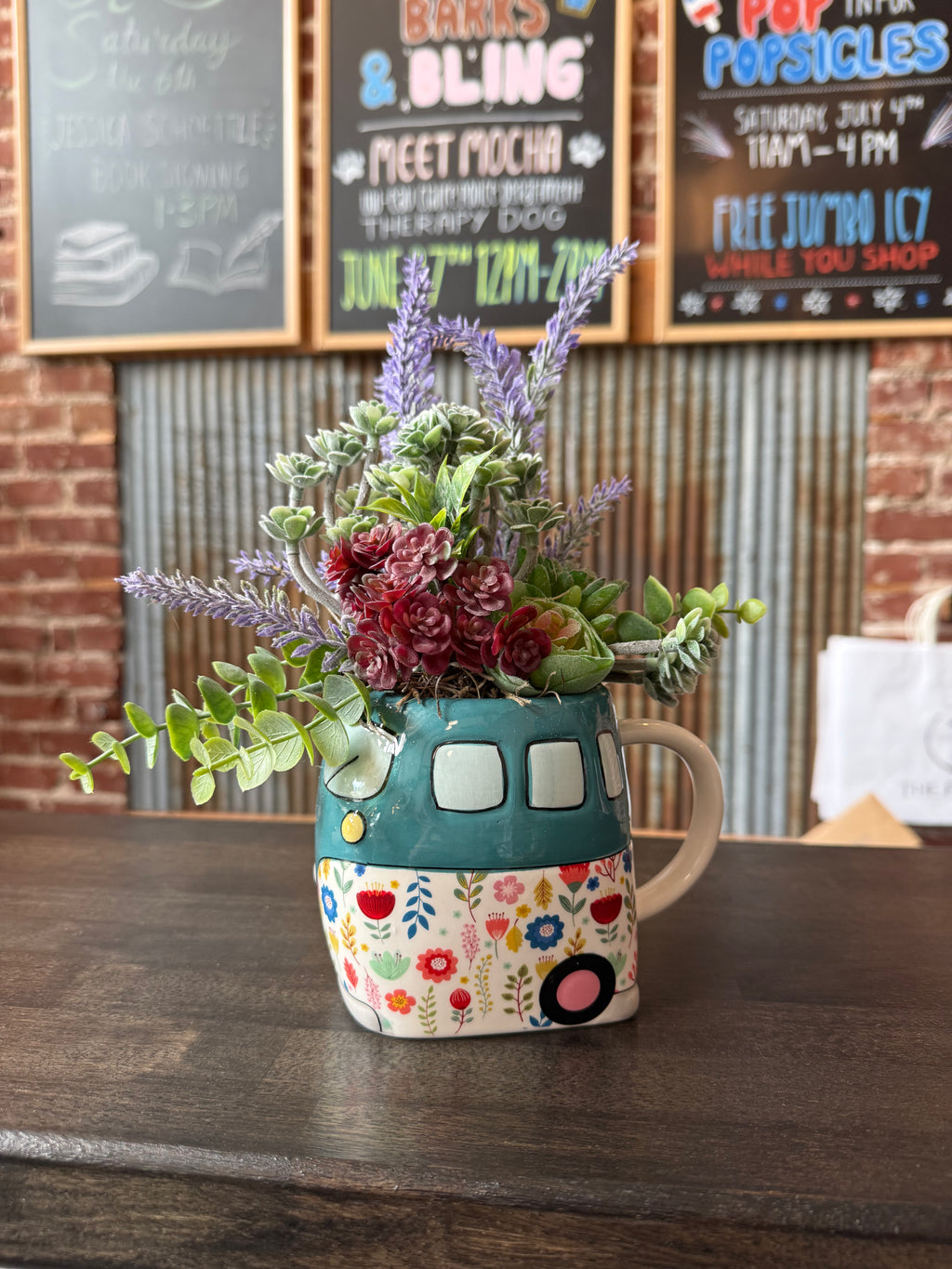 Faux succulents