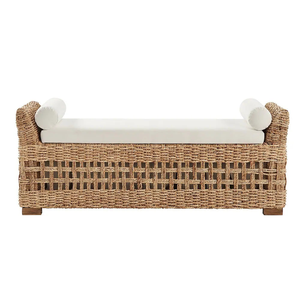 Rattan Ottoman Bench