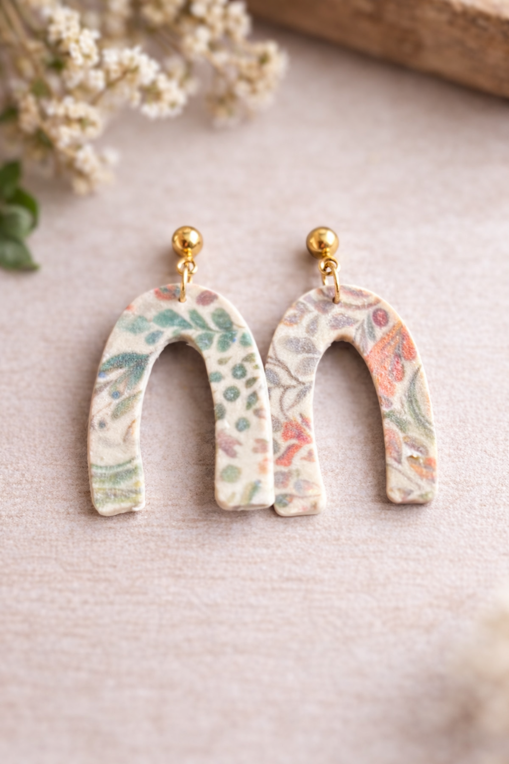 Handcrafted Clay & Resin Earrings by Quinn & Clay