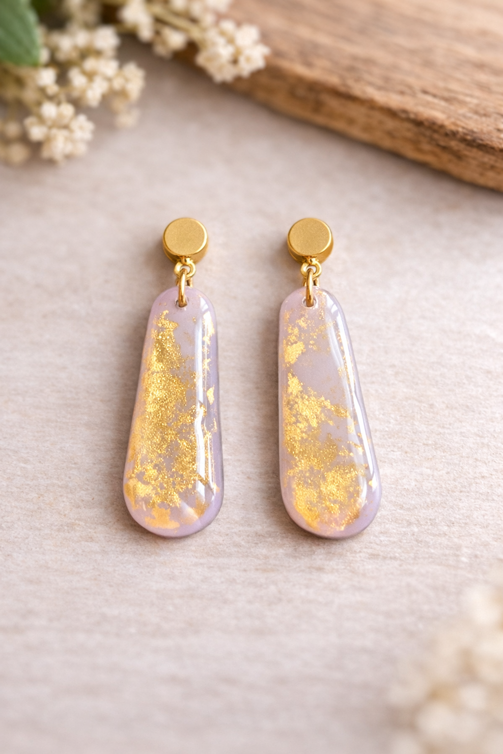 Handcrafted Clay & Resin Earrings by Quinn & Clay
