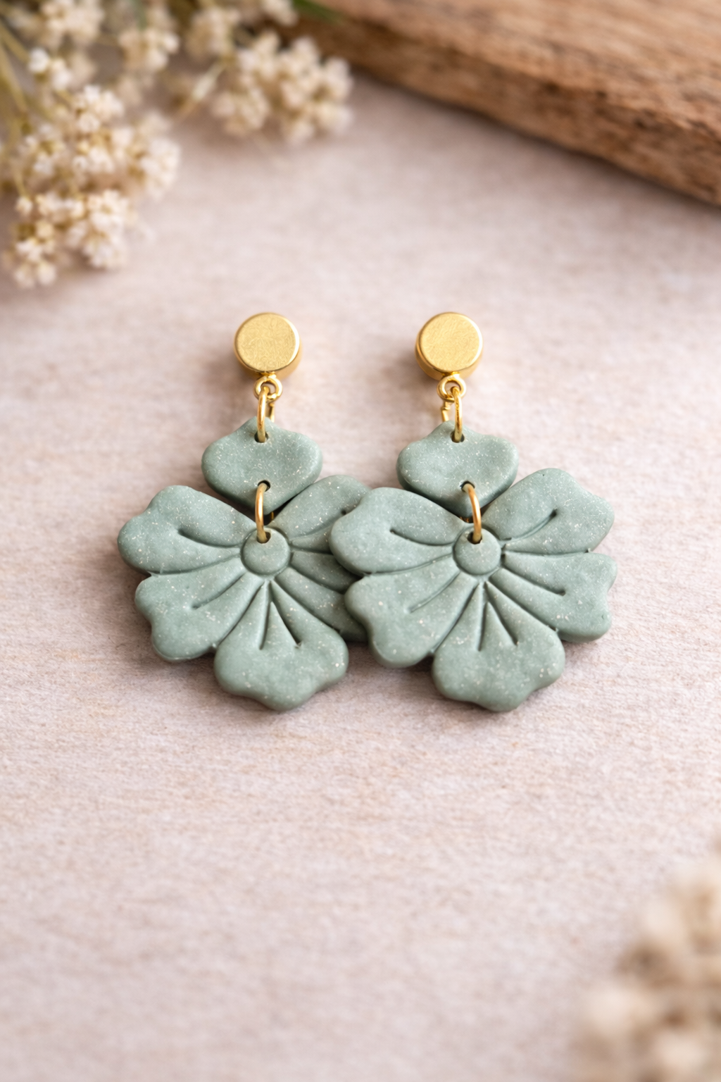 Handcrafted Clay & Resin Earrings by Quinn & Clay