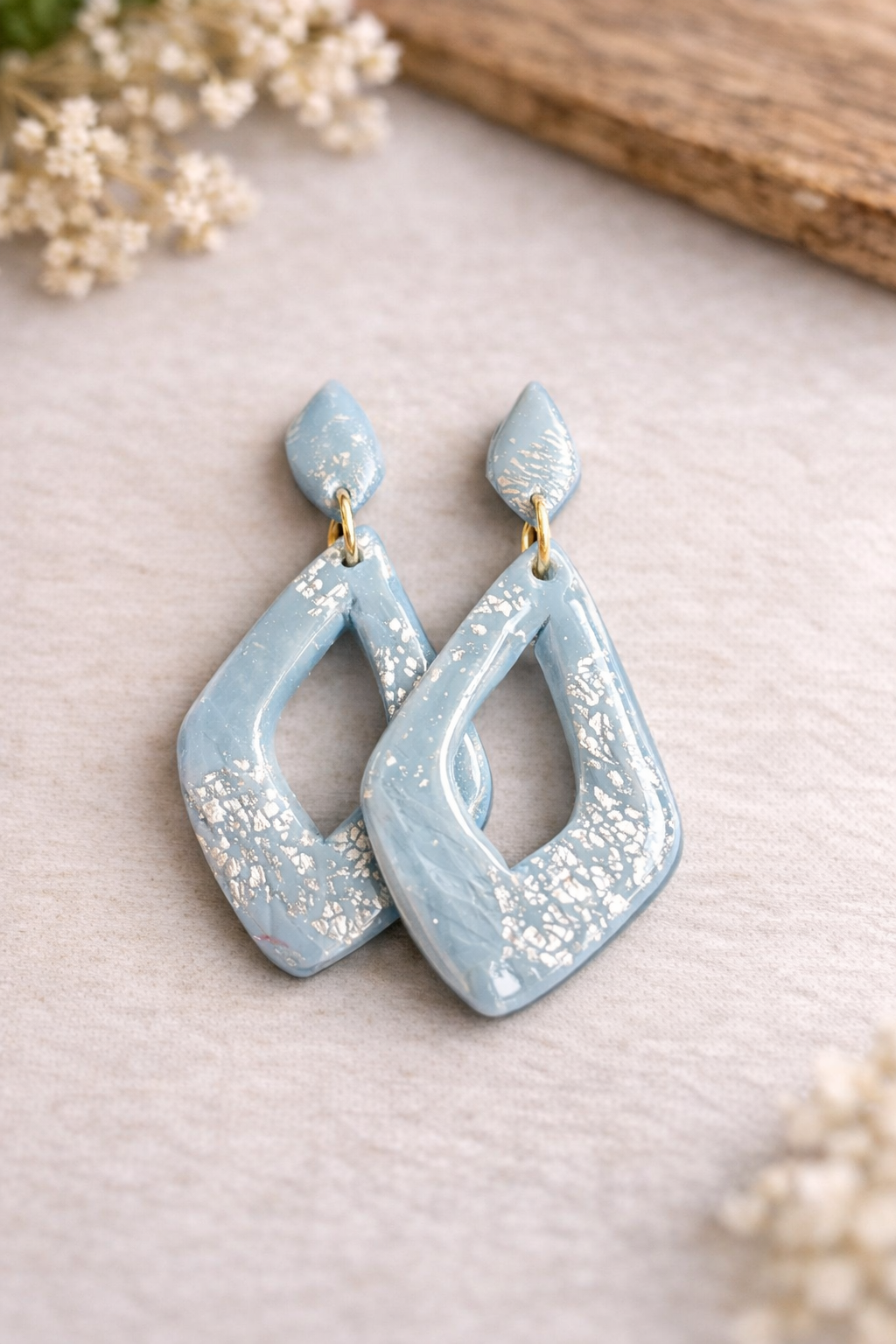 Handcrafted Clay & Resin Earrings by Quinn & Clay