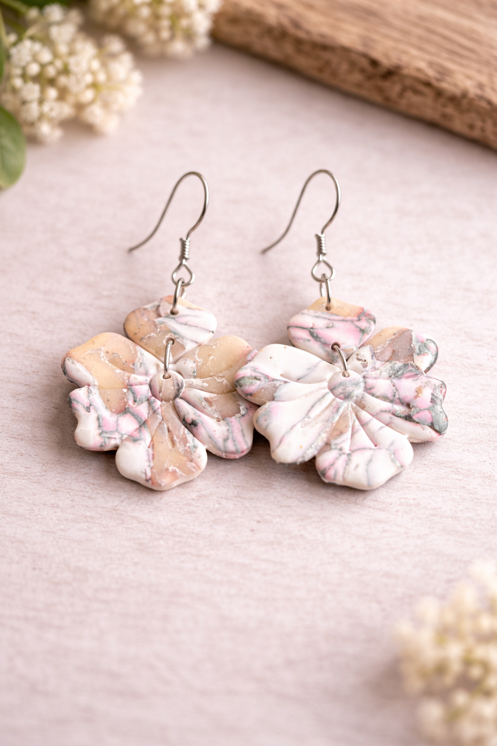 Handcrafted Clay & Resin Earrings by Quinn & Clay