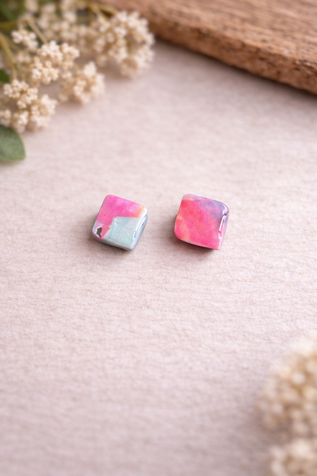 Handcrafted Clay & Resin Earrings by Quinn & Clay