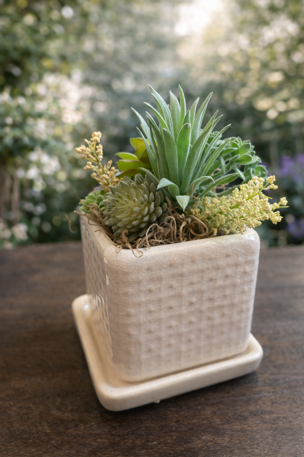 Faux succulents