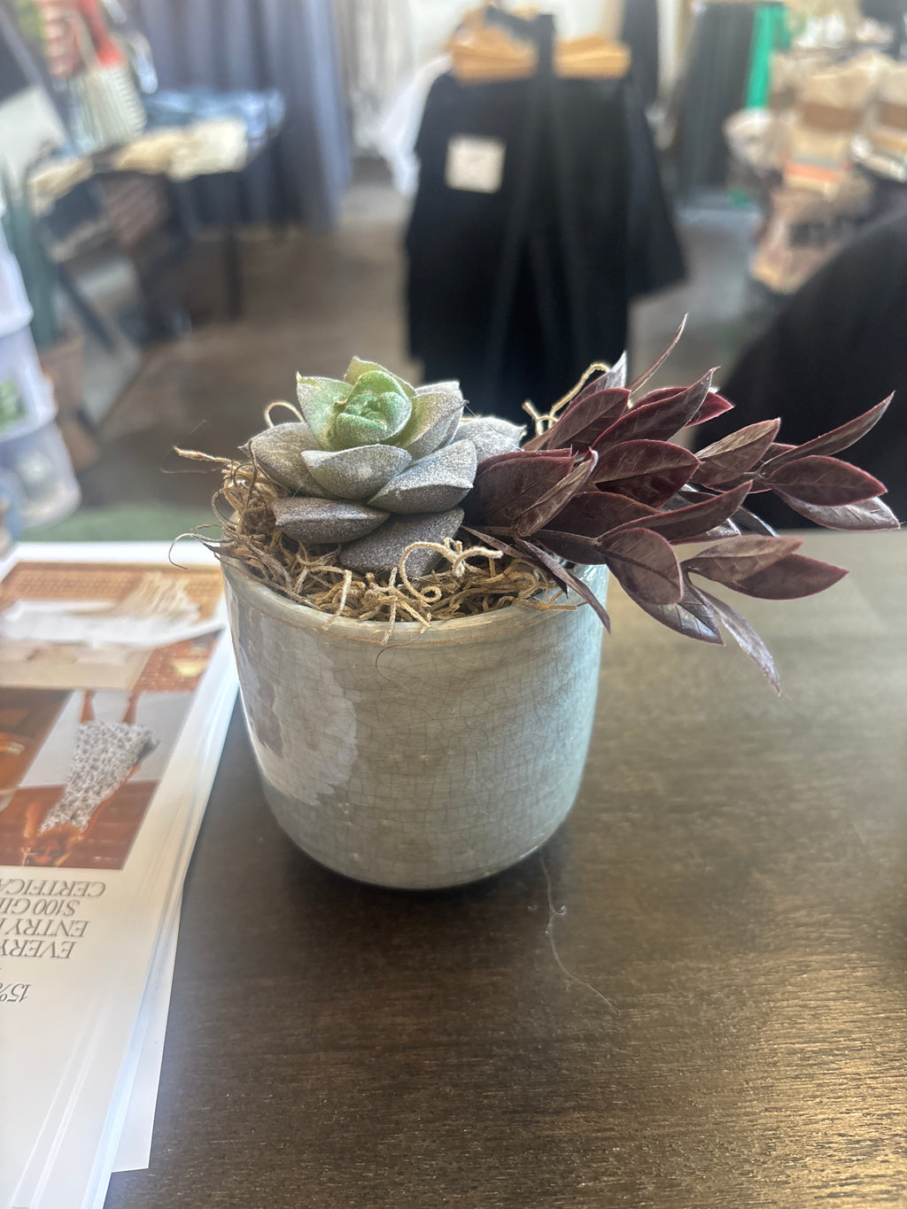 Faux succulents
