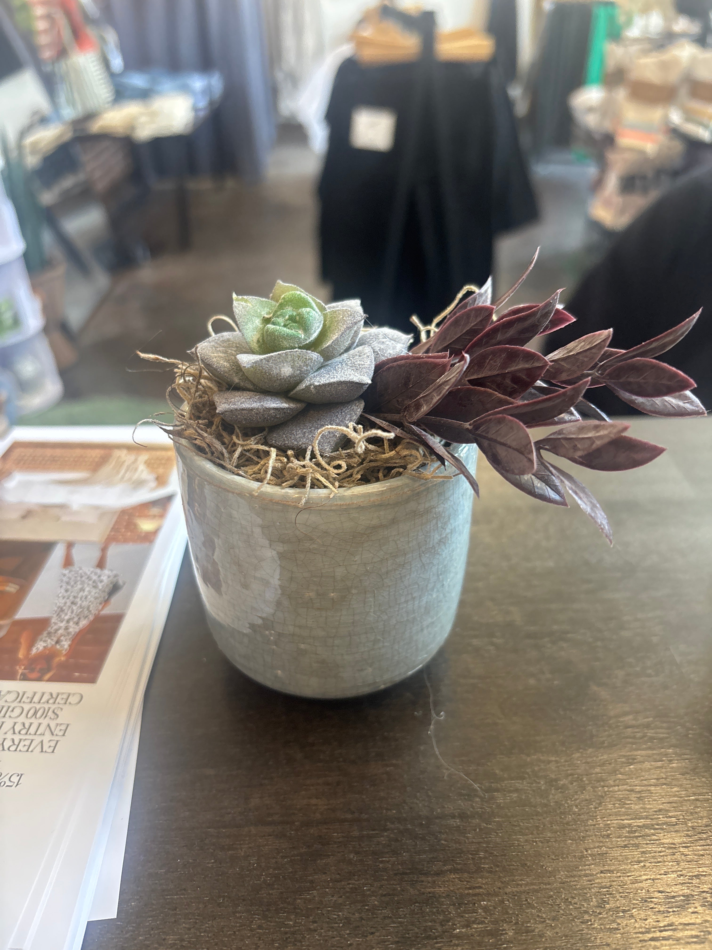 Faux succulents