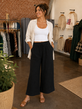 Wide-Legged Black Pant