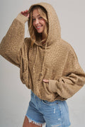 LOOSE FIT LEOPARD HOODIE