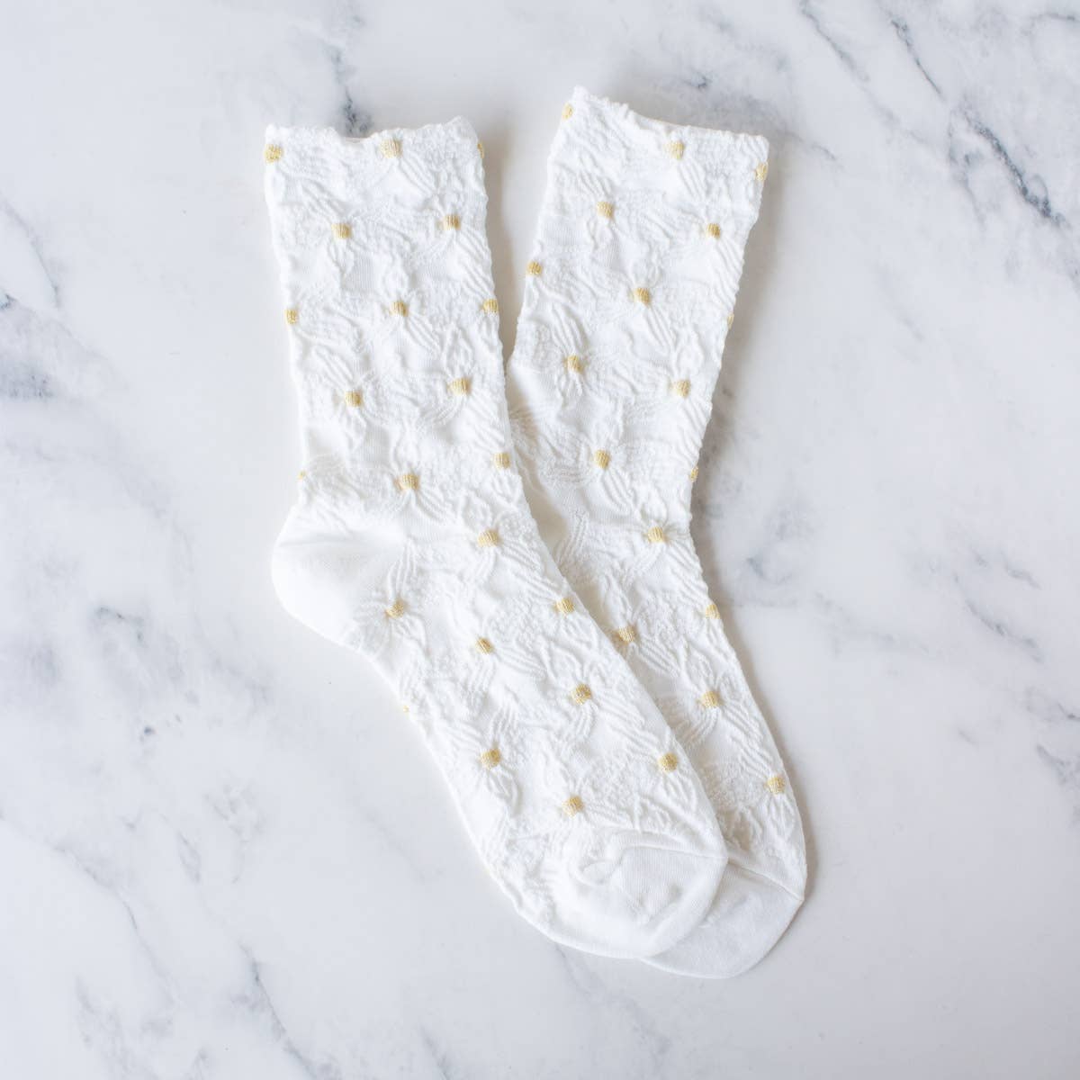 Engraving Flower Casual Socks