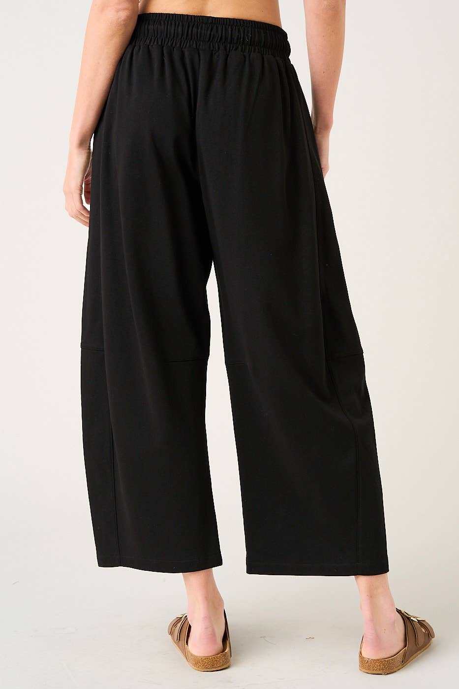 COTTON BARREL LEG PANTS